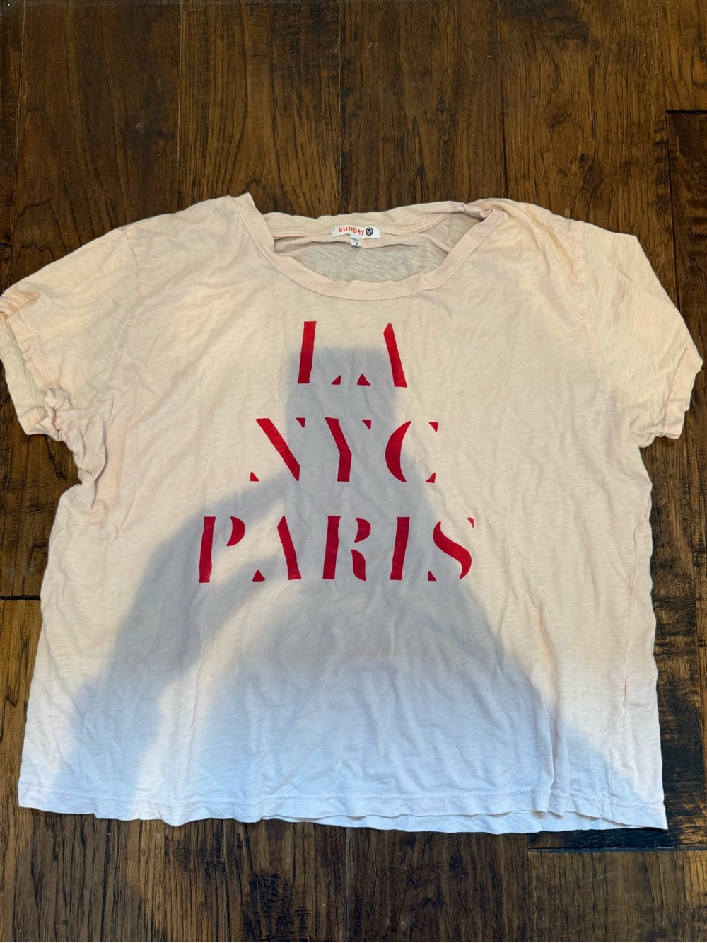 Sundry Light Pink Short-Sleeve Graphic Tee
